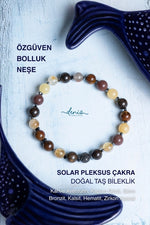Sertifikalı Solar Pleksus Çakra Doğal Taş Bileklik