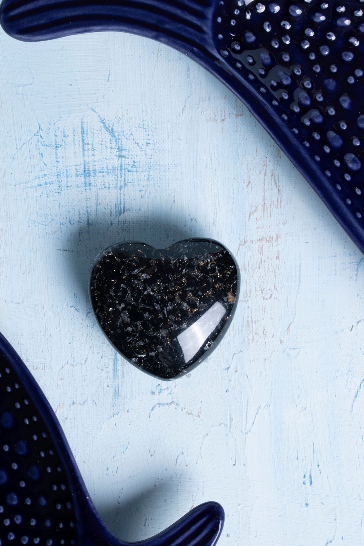 Sertifikalı Şungit Doğal Taş - Arınma ve Detoks Kalbi S.K: 0039