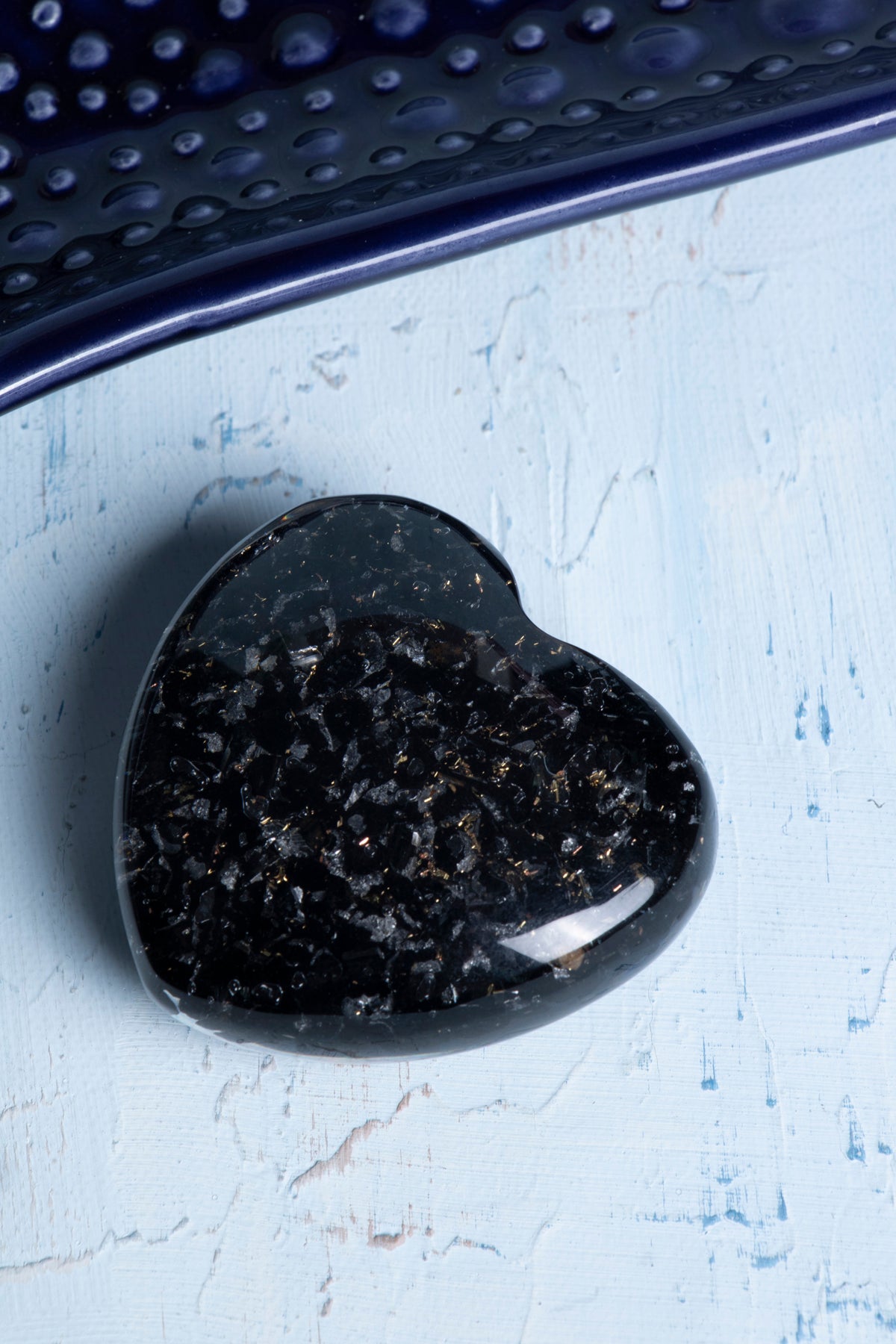 Sertifikalı Şungit Doğal Taş - Arınma ve Detoks Kalbi S.K: 0039