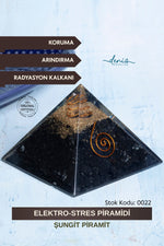 Sertifikalı Şungit Doğal Taş Elektro-Stres Piramidi S.K: 0022