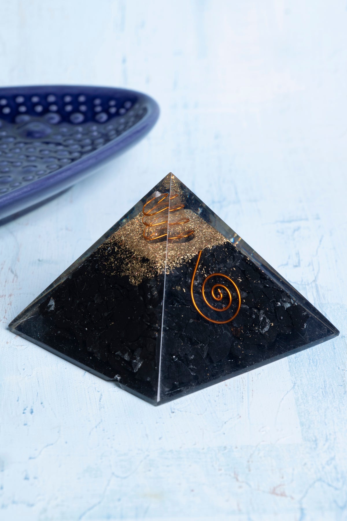 Sertifikalı Şungit Doğal Taş Elektro-Stres Piramidi S.K: 0022