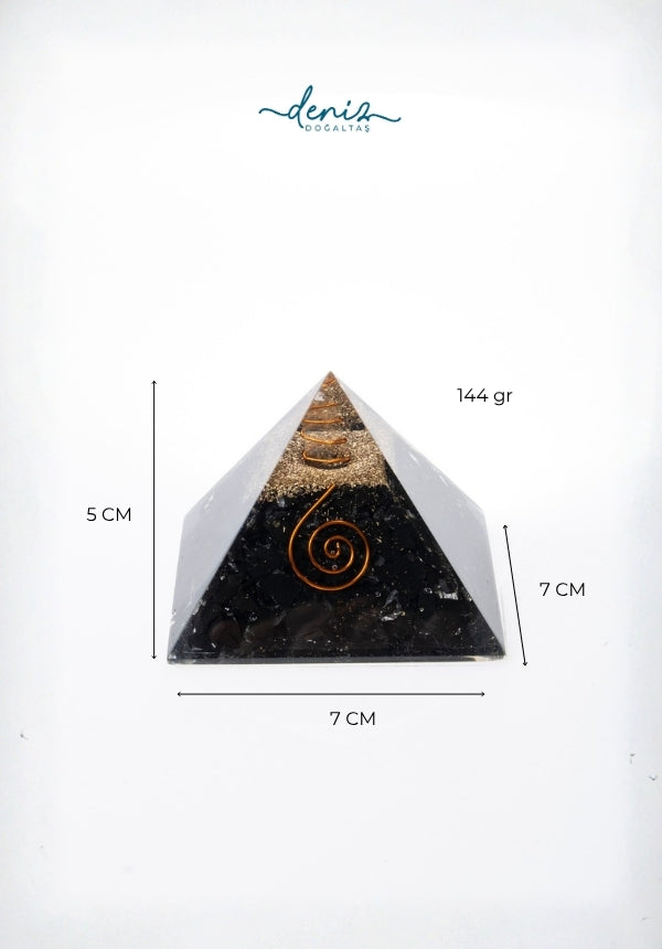 Sertifikalı Şungit Doğal Taş Elektro-Stres Piramidi S.K: 0022