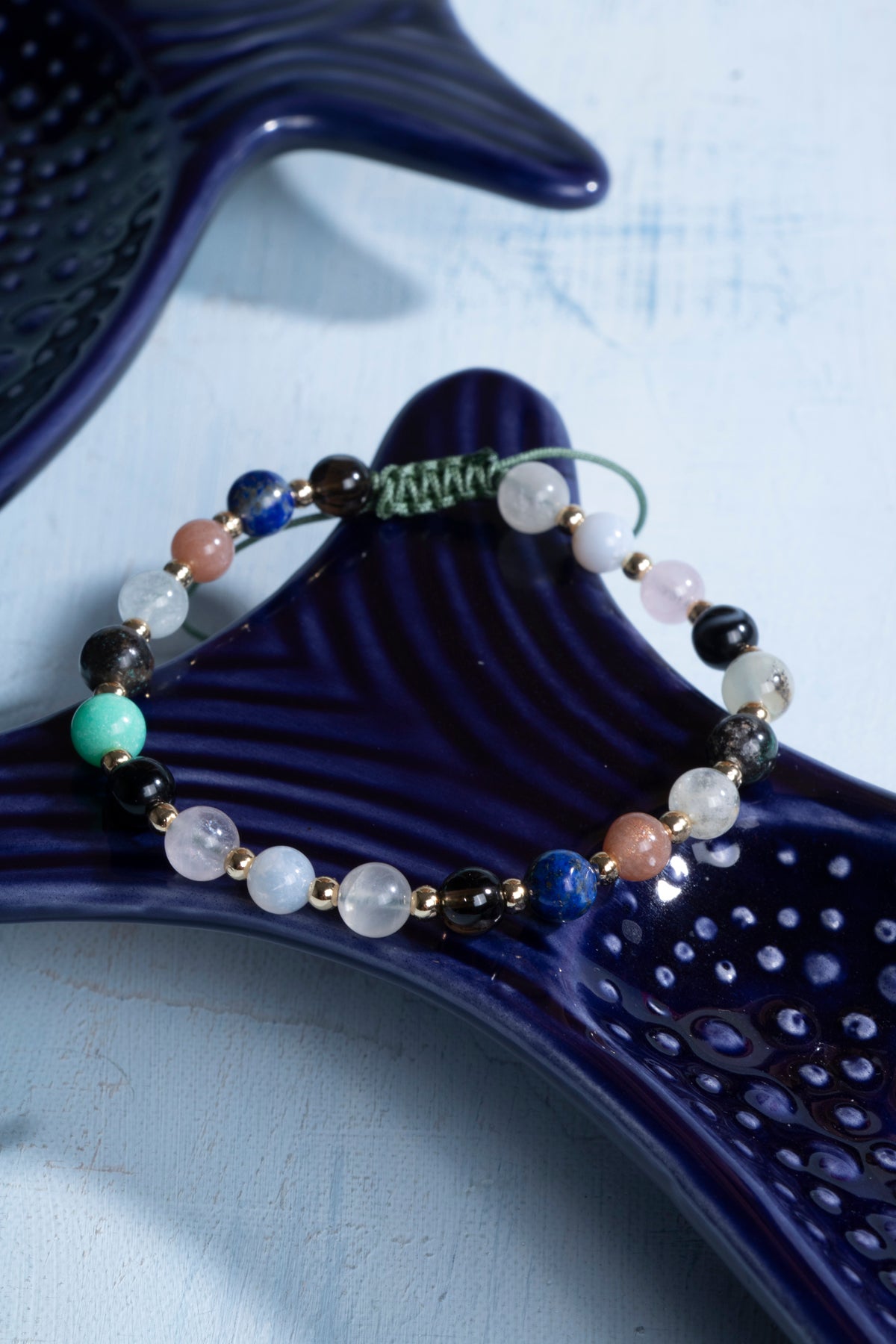 Sertifikalı Terazi Burcu Doğal Taş Makrome Bileklik 2