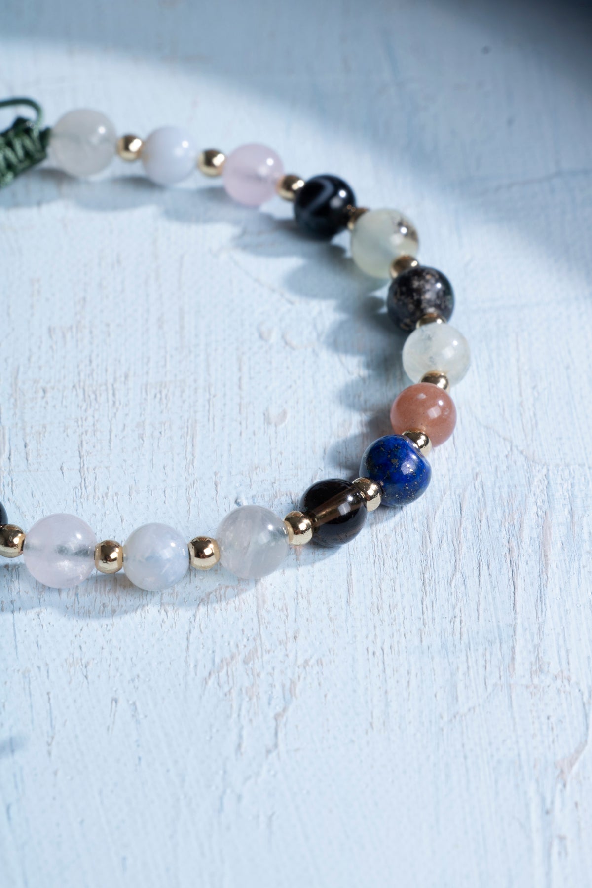 Sertifikalı Terazi Burcu Doğal Taş Makrome Bileklik 2