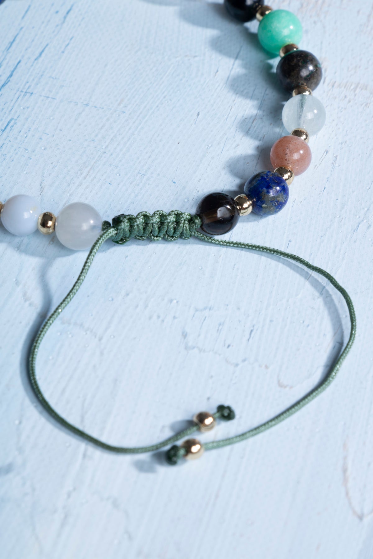 Sertifikalı Terazi Burcu Doğal Taş Makrome Bileklik 2