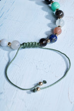 Sertifikalı Terazi Burcu Doğal Taş Makrome Bileklik 2