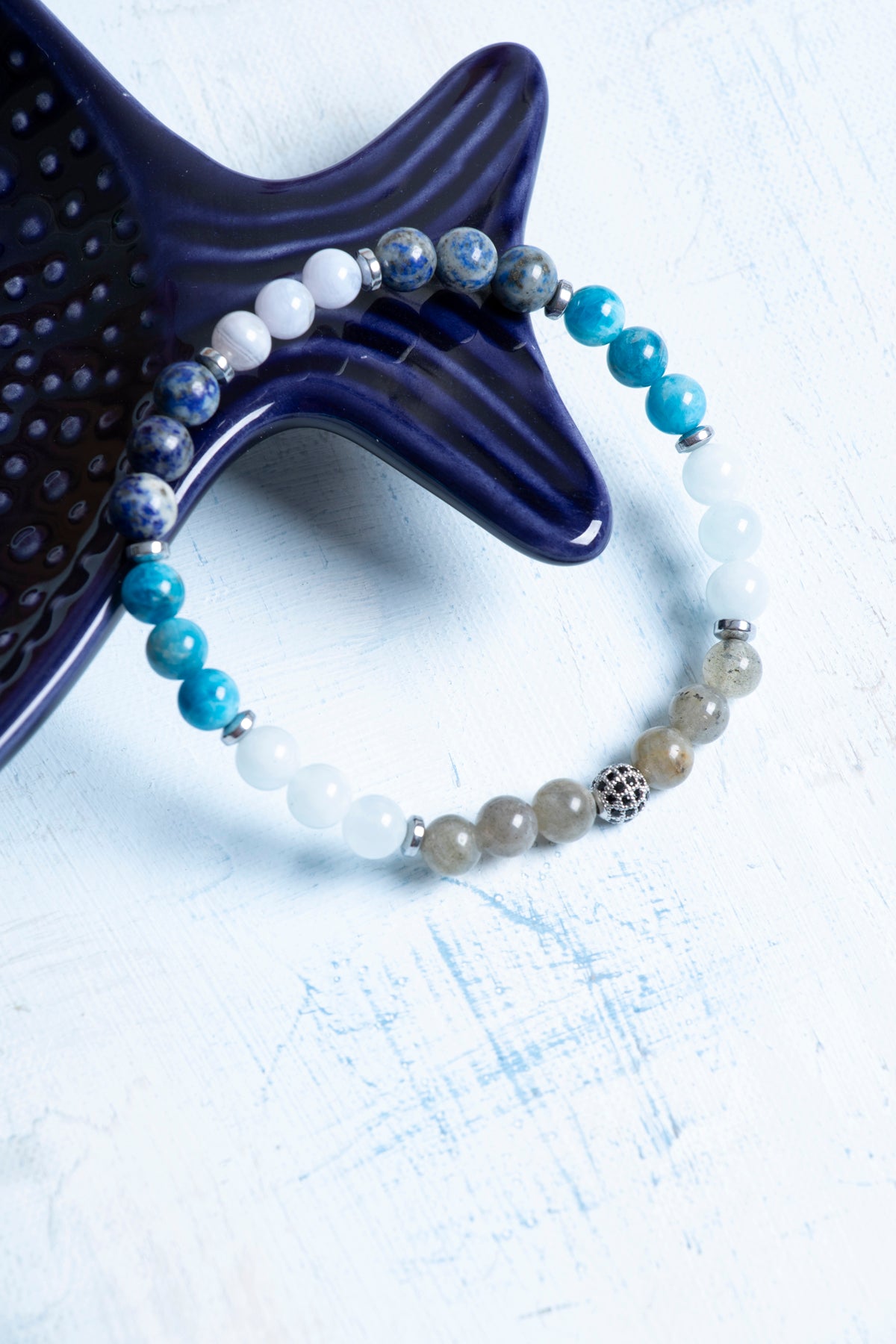 Sertifikalı Yay Burcu Doğal Taş Bileklik – Apatit, Labradorit ve Daha Fazlası