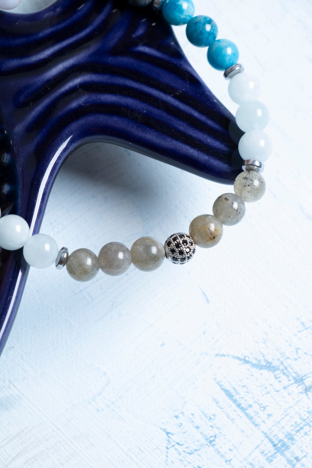 Sertifikalı Yay Burcu Doğal Taş Bileklik – Apatit, Labradorit ve Daha Fazlası