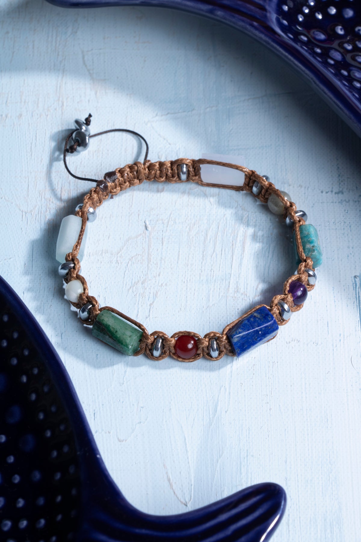 Sertifikalı Yay Burcu Doğal Taş Makrome Bileklik 4