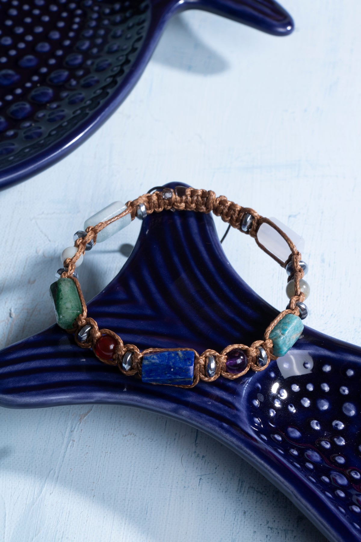 Sertifikalı Yay Burcu Doğal Taş Makrome Bileklik 4