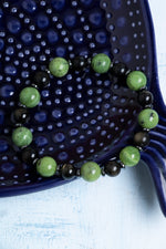 Sertifikalı Yeşim &amp; Obsidyen &amp; Hematit Doğal Taş Bileklik