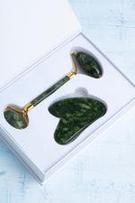 SERTİFİKALI Yeşim 1. Sınıf Roller ve Gua Sha Masaj Seti Sertifikalı