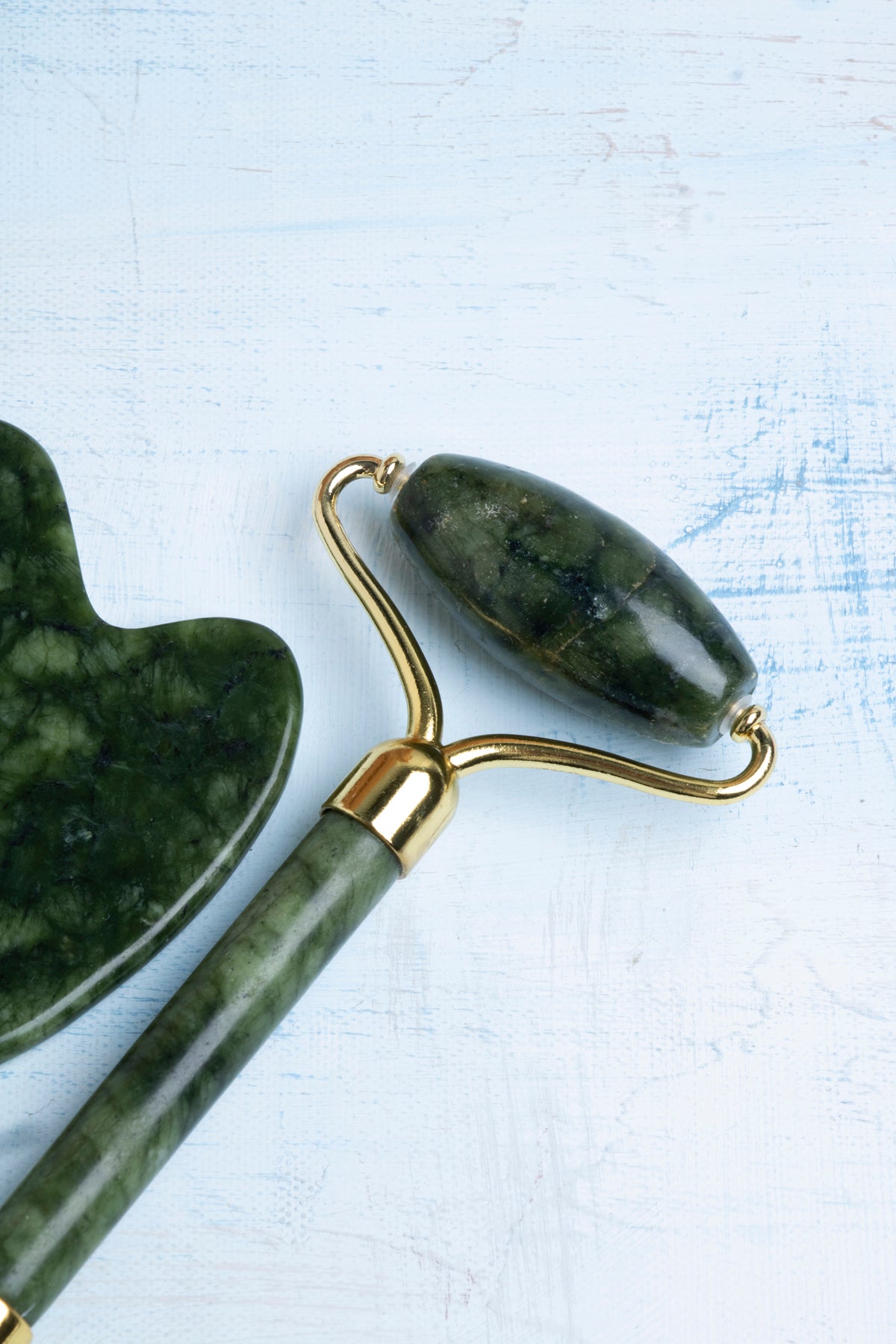 SERTİFİKALI Yeşim 1. Sınıf Roller ve Gua Sha Masaj Seti Sertifikalı