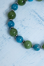 Sertifikalı Yeşim Apatit ve Hematit Doğal Taş Bileklik