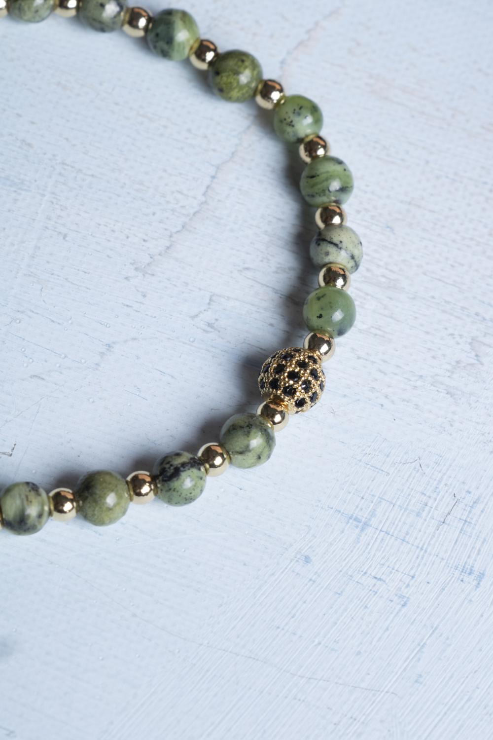 Sertifikalı Yeşim Doğal Taş Bileklik