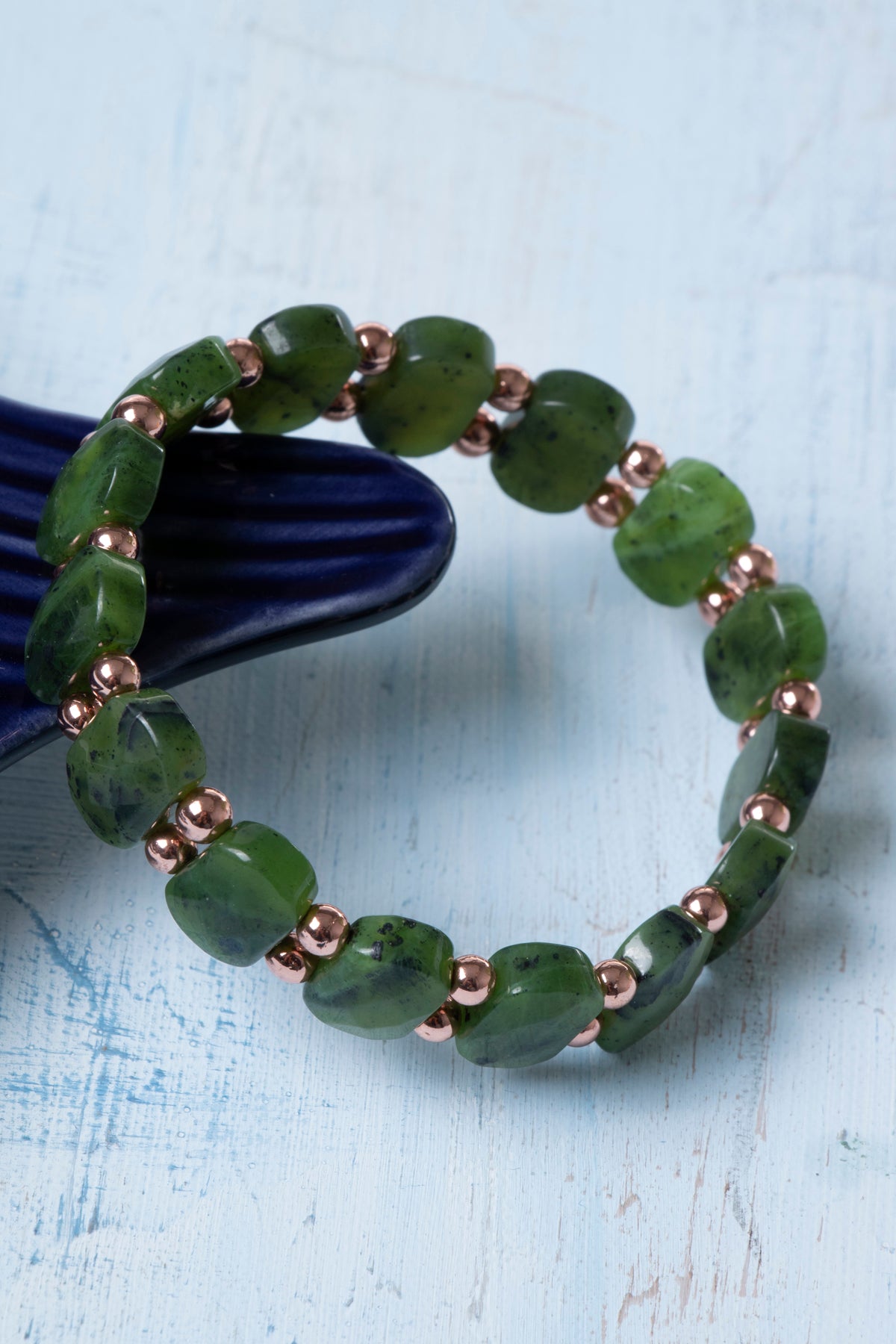 Sertifikalı Yeşim Hematit Doğal Taş Bileklik