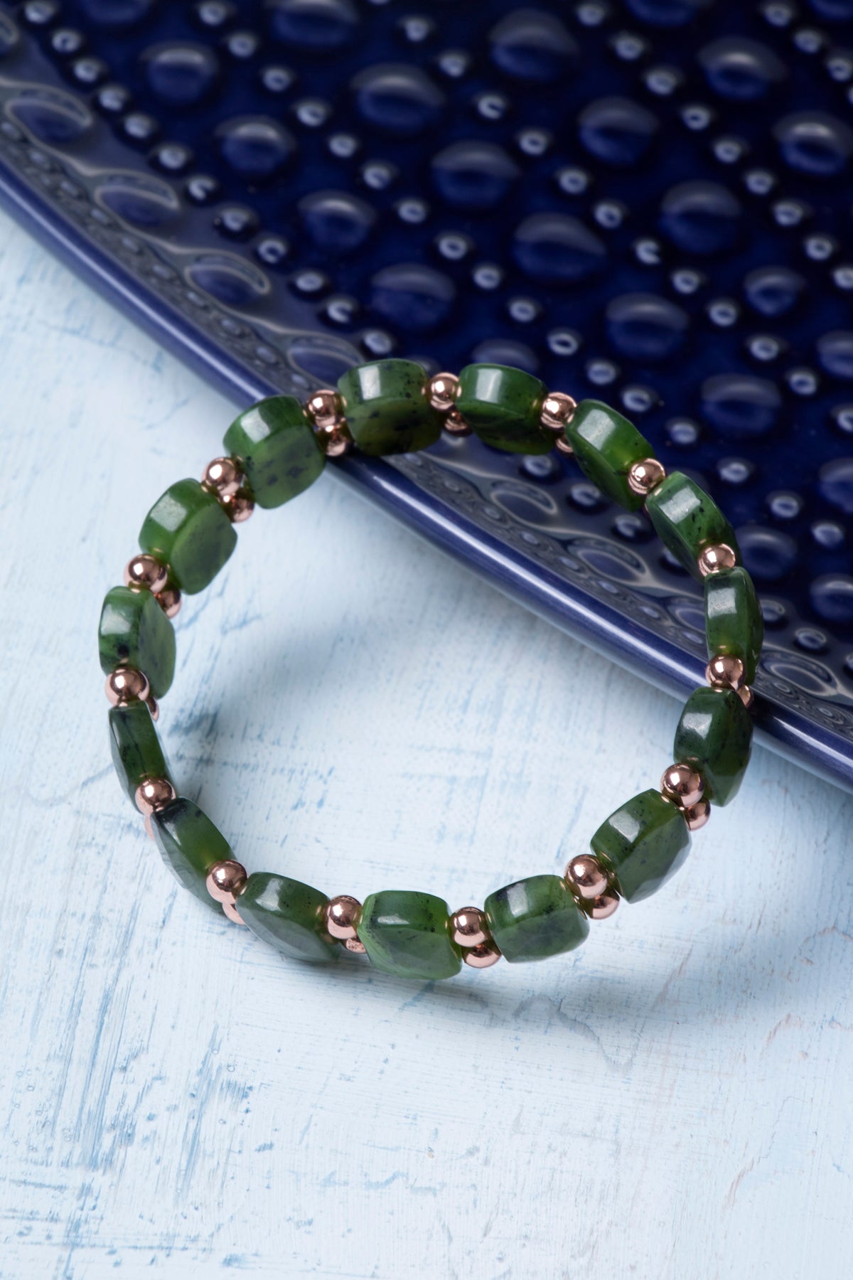 Sertifikalı Yeşim Hematit Doğal Taş Bileklik