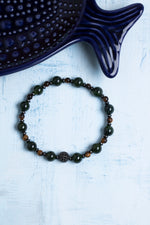 Sertifikalı Yeşim Kaplan Gözü ve Hematit Bileklik