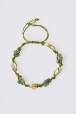 Sertifikalı Yeşim Sitrin Hematit Doğal Taş Makrome Bileklik