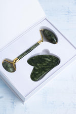 Sertifikalı Yeşim Taşı Gua Sha Yüz Masaj Taşı Kalpli