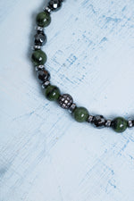 Sertifikalı Yeşim ve Hematit Doğal Taş Bileklik