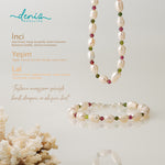 Set İnci - Yeşim - Lal Gümüş Tasarım Kolye