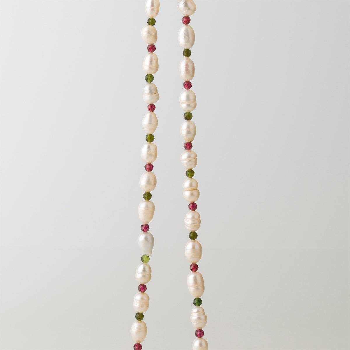 Set İnci - Yeşim - Lal Gümüş Tasarım Kolye