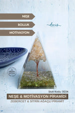 Zebercet &amp; Sitrin Ağaçlı Piramit Neşe &amp; Motivasyon Piramidi S.K: 0034